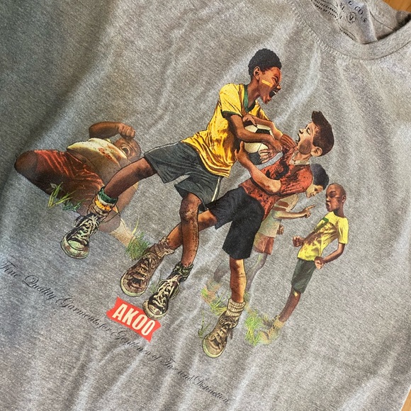 Akoo tshirt with kids arguing over a soccer game - Picture 4 of 8